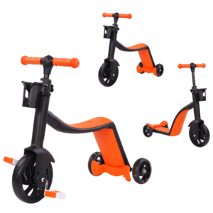 Trottinette 3 en 1 Enfant Évolutive – Tricycle & Scooter Réglable avec Siège