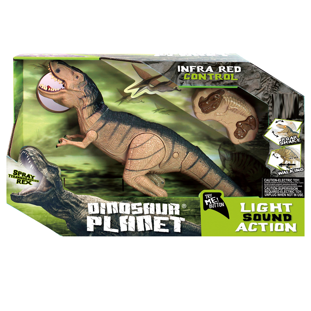 Dinosaure A Infrarouge Avec Spray Telecommande Son Et Lumiere – Jouet Interactif Pour Enfants