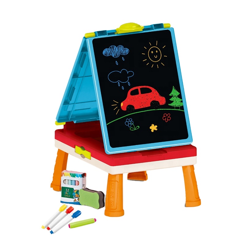 Drawing Board + Board Game – Tableau Dessin Educatif Enfant 2 En 1 Double Face Tableau Blanc Et Noir