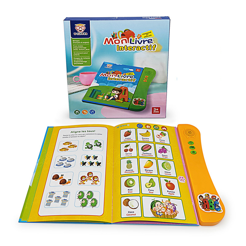 Livre Electronique Interactif Enfant Francais Anglais – Livre Électronique Interactif 2 En 1 Français Anglais Éducatif Sonore