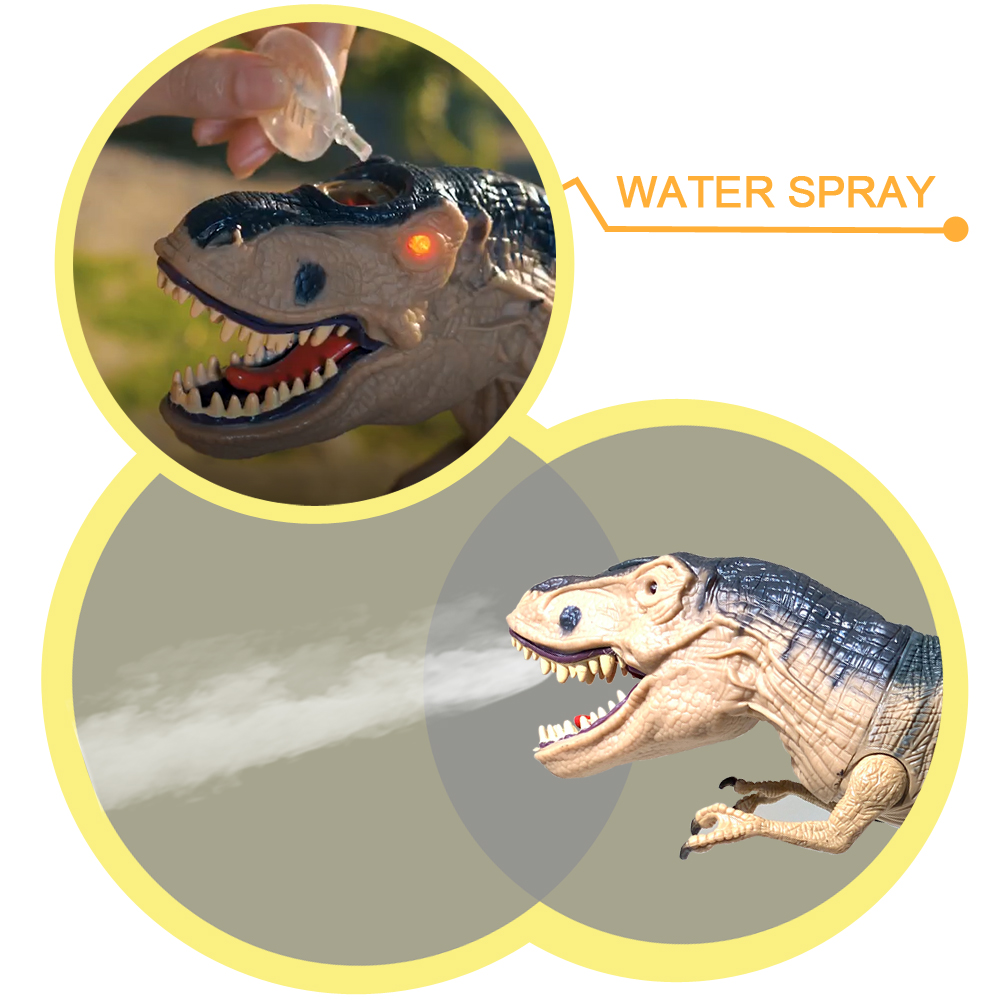 Dinosaure A Infrarouge Avec Spray Telecommande Son Et Lumiere – Jouet Interactif Pour Enfants