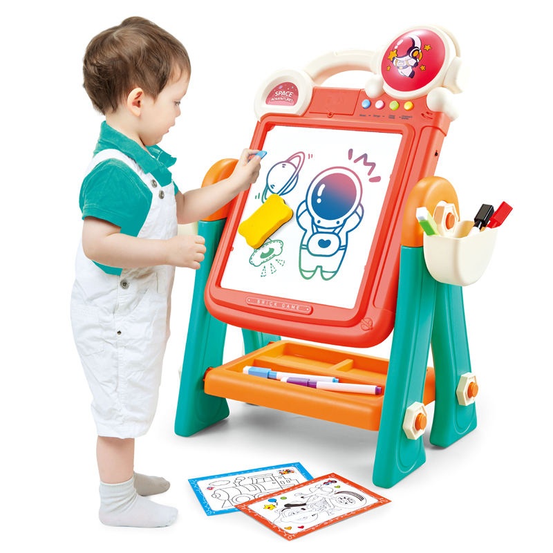 2in1 Double Face Block Game Aimant Planche à Dessin – Jouet Éducatif Enfant 3 ans+ Multifonction