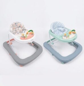 Trotteur bébé gris et blanc BURBAY – design moderne, confortable et sécurisé