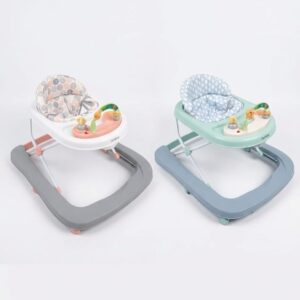 Trotteur bébé gris et blanc BURBAY – design moderne, confortable et sécurisé