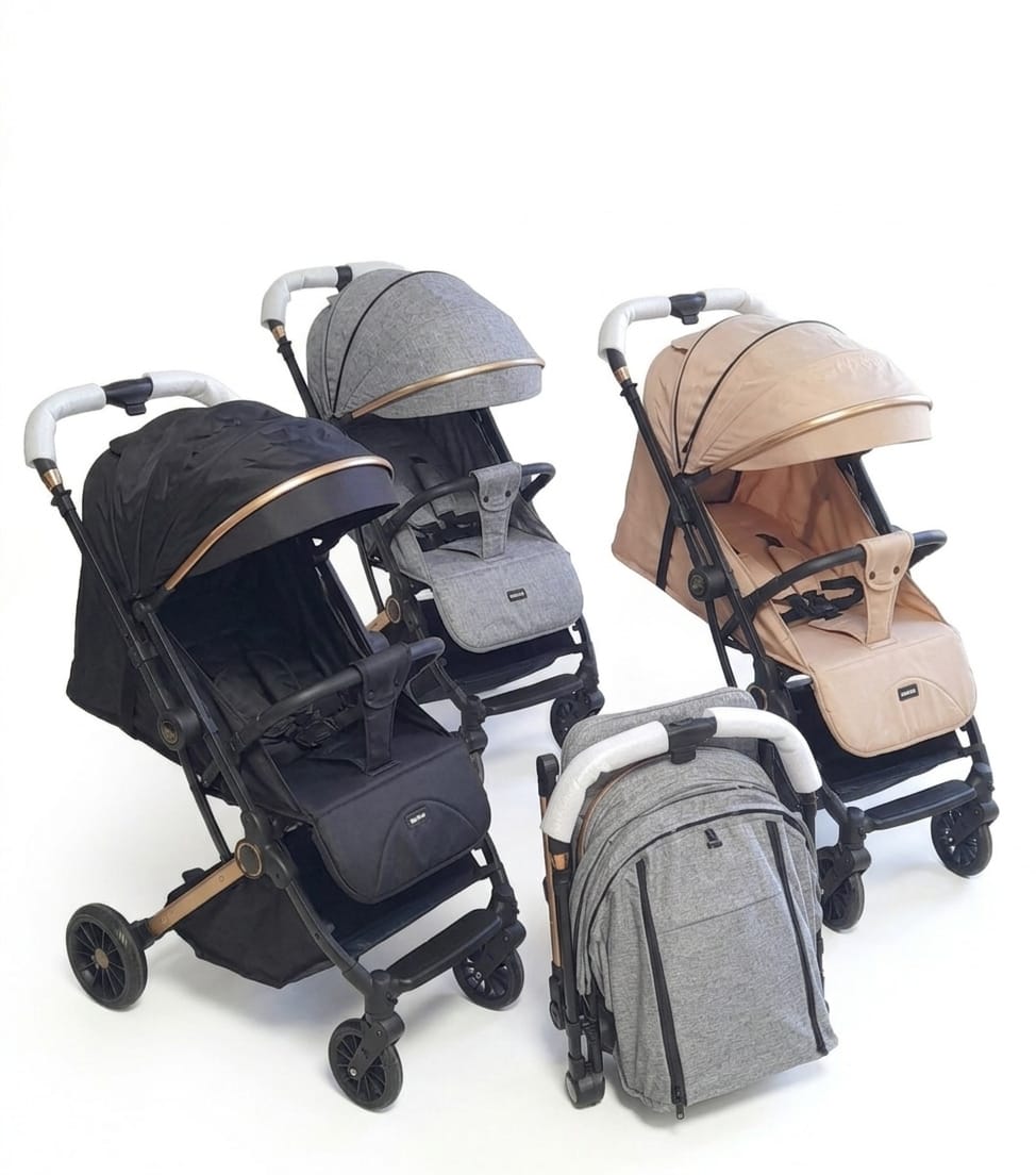 Poussette Valise Réversible Burbay – Compacte, Confort Premium et Pratique pour Bébé