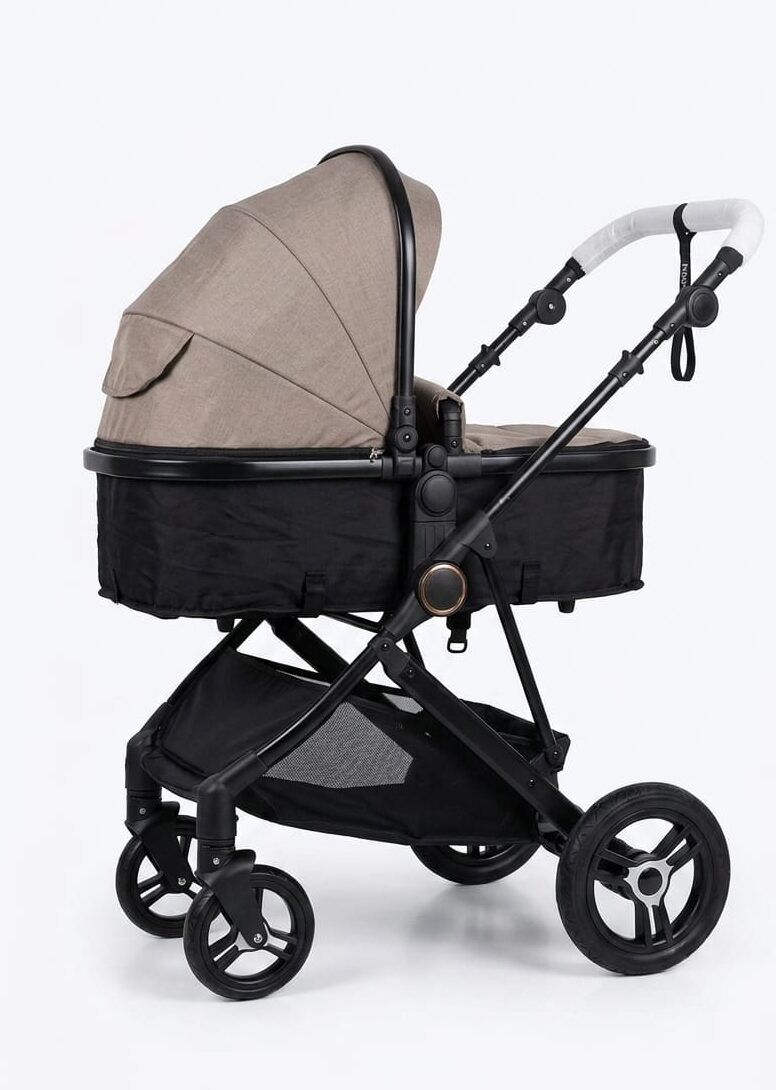 Poussette Burbay AG812  3-en-1– Système de Voyage avec Nacelle et Siège Auto