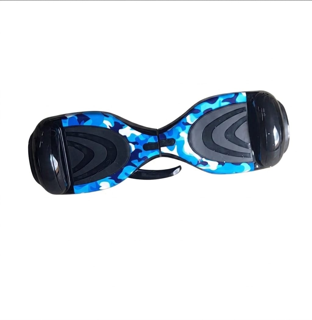 Hoverboard 6.5 Pouces Camouflage Bleu Bluetooth LED – Scooter Électrique 350W Auto-Équilibré