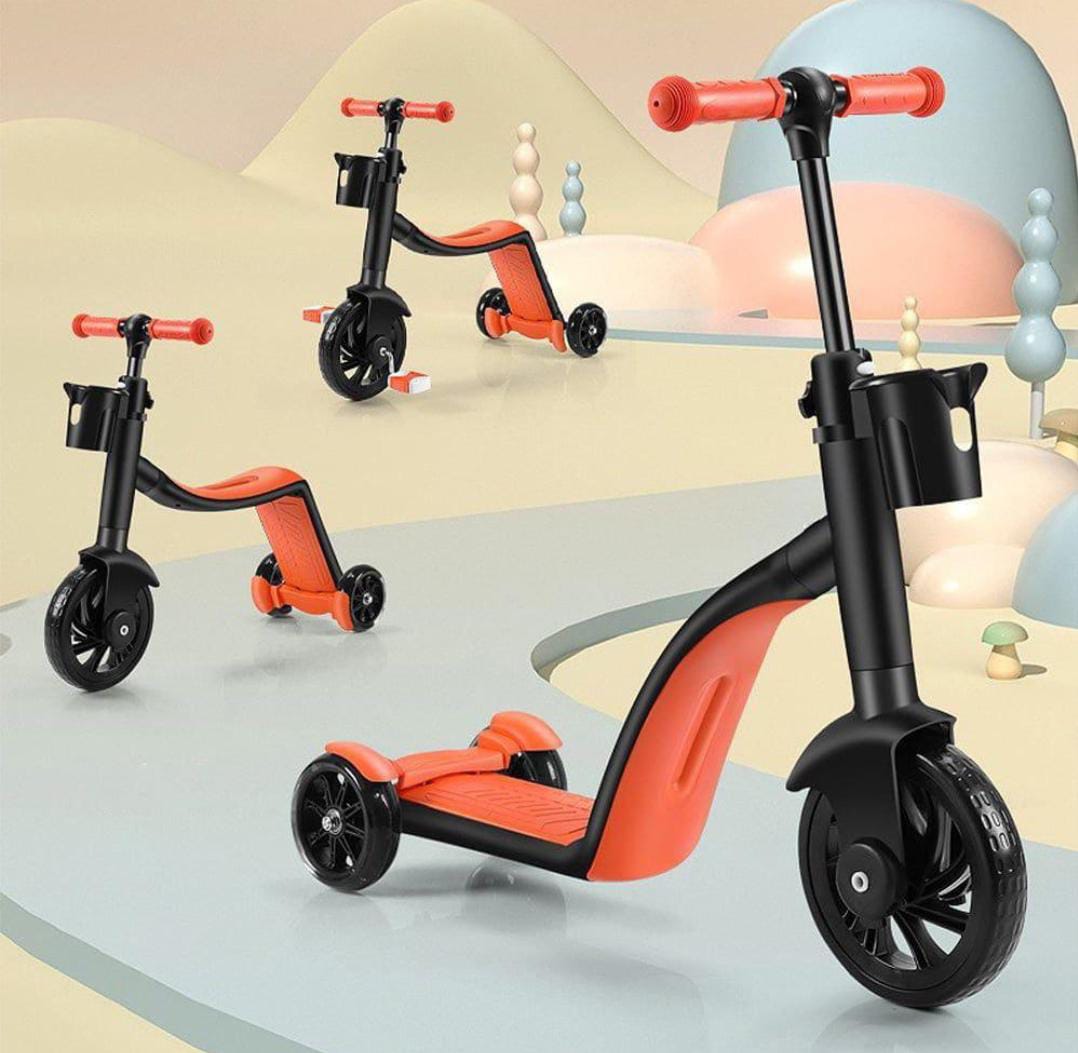 Trottinette 3 en 1 Enfant Évolutive – Tricycle & Scooter Réglable avec Siège