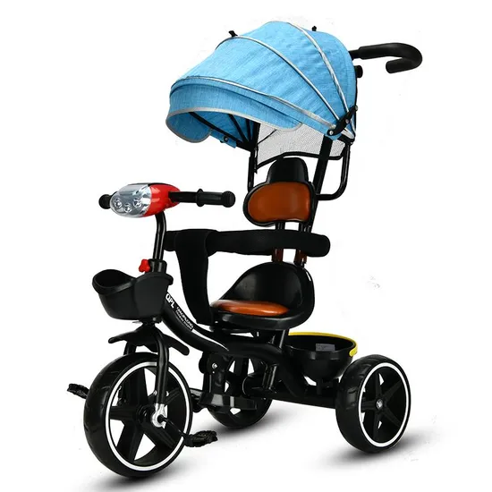 Tricycle Évolutif Enfant avec Canopée – Modèle Pliable, Confort & Sécurité 1 à 5 ans