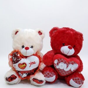 Peluche Ours avec Cœur “I Love You” – Ours Doux Cadeau Romantique et Réconfortant