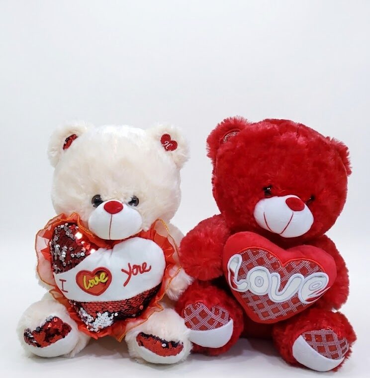 Peluche Ours avec Cœur “I Love You” – Ours Doux Cadeau Romantique et Réconfortant