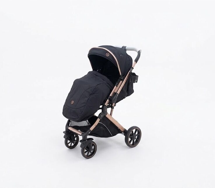 Poussette Bébé BURBAY  Réversible avec Couvre-Pied – Confort et Sécurité