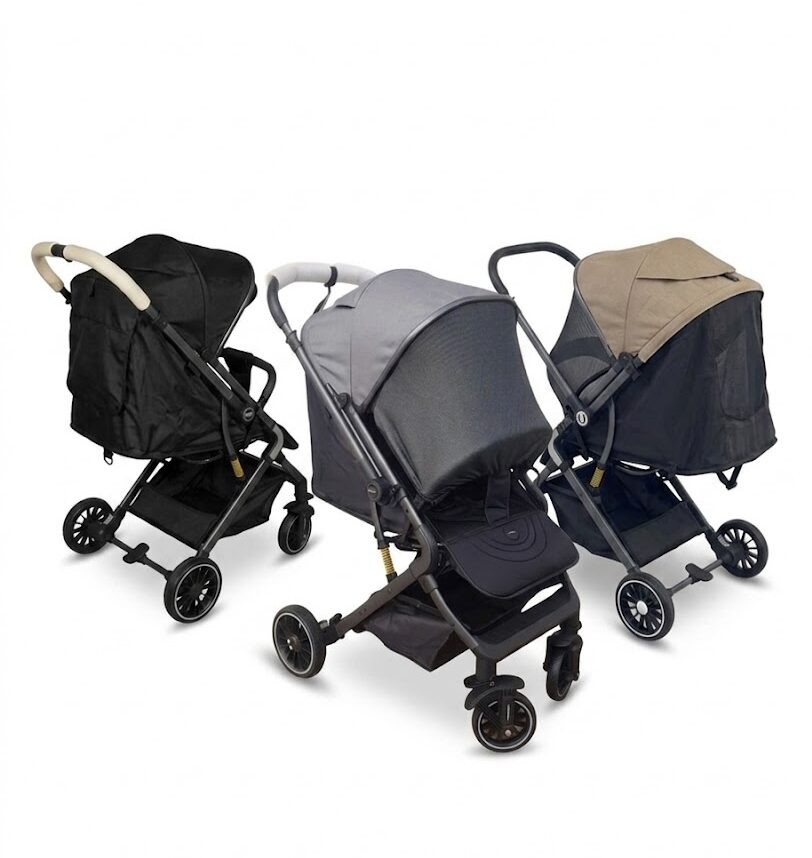 Poussette Burbay K3 2 Faces – Réversible, Confortable et Pliable pour Bébé