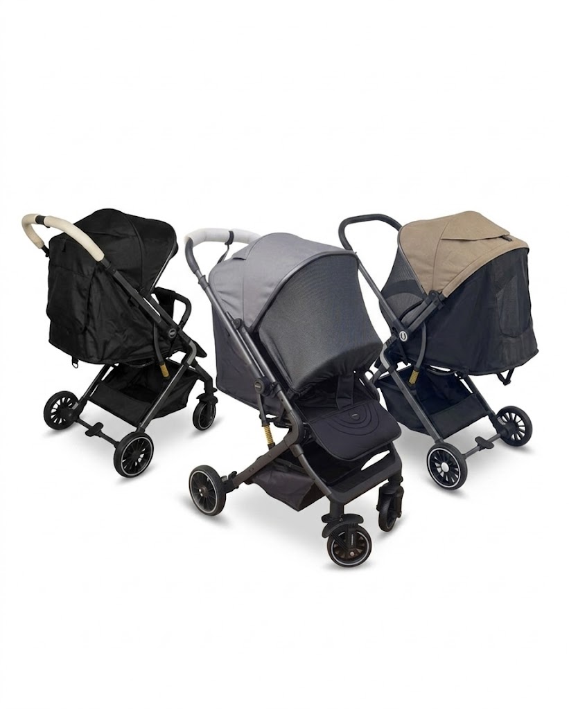 Poussette Burbay K3 2 Faces – Réversible, Confortable et Pliable pour Bébé