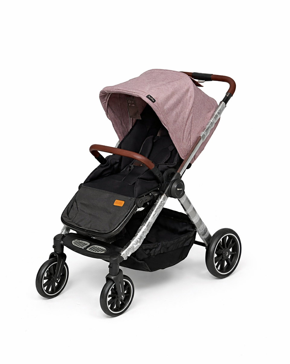 Poussette Burbay 587-7 3-en-1 – Système de Voyage avec Siège Auto, Landau et Sac à Langer