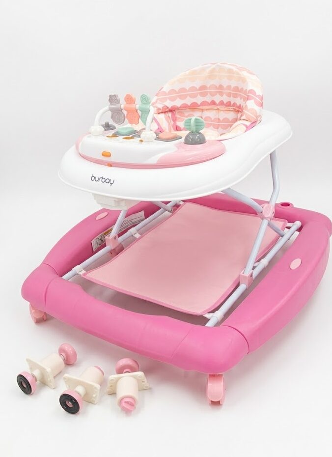 Trotteur bébé 2 en 1 avec balançoire BURBAY – réglable, musical et sécurisé