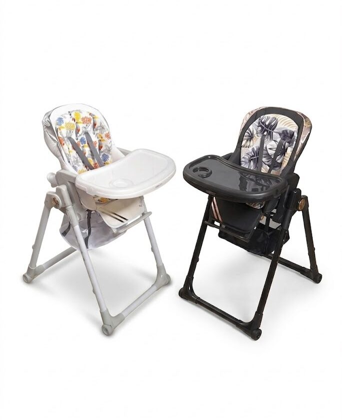 Chaise haute bébé évolutive BURBAY – réglable, pliable et facile à transporter
