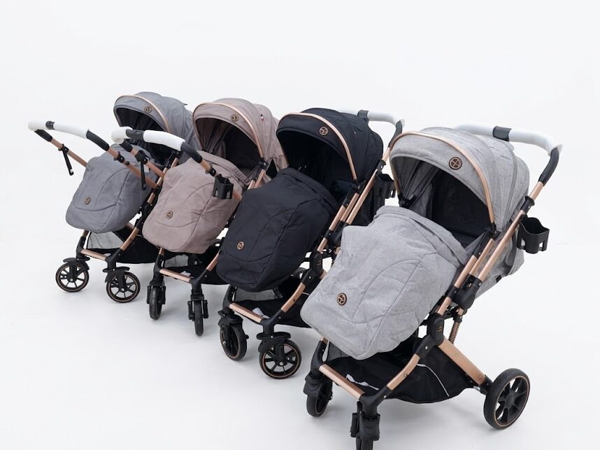 Poussette Bébé BURBAY  Réversible avec Couvre-Pied – Confort et Sécurité