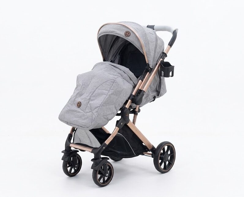 Poussette Bébé BURBAY  Réversible avec Couvre-Pied – Confort et Sécurité