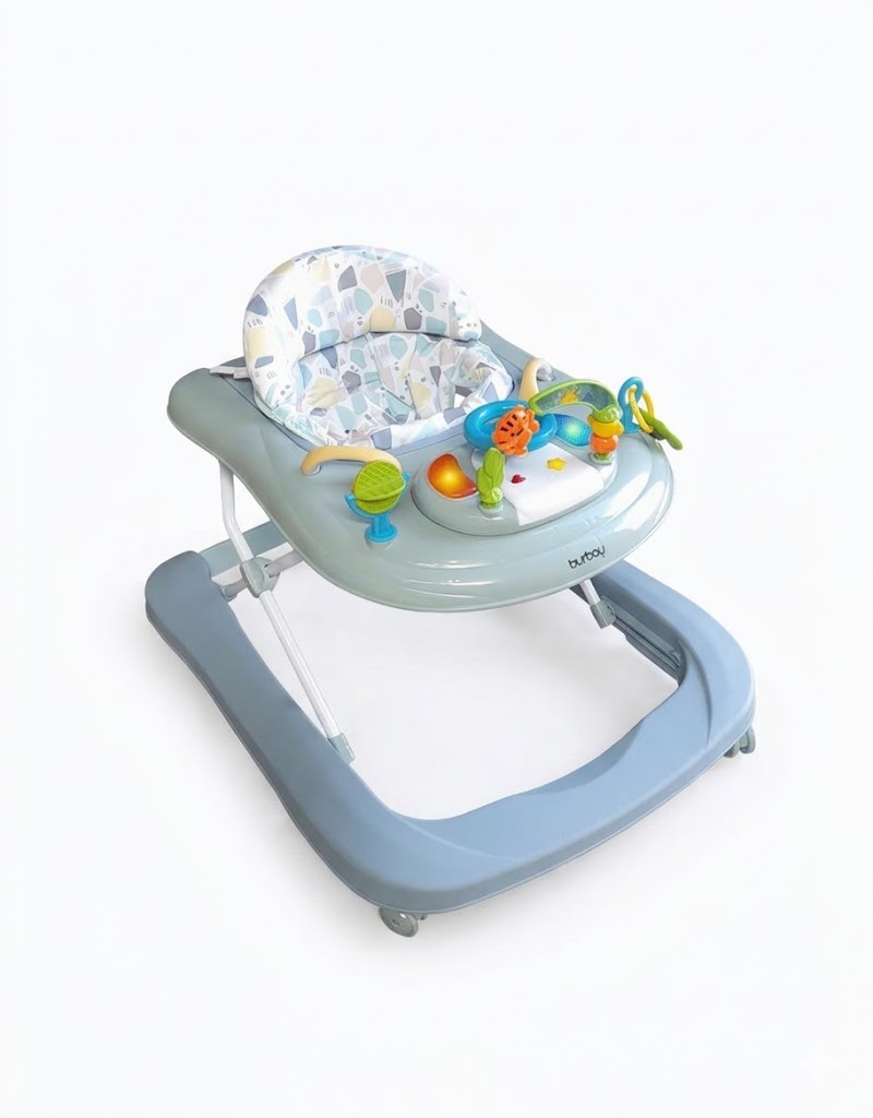 Trotteur bébé pliable avec plateau musical interactif BURBAY  – réglable et confortable