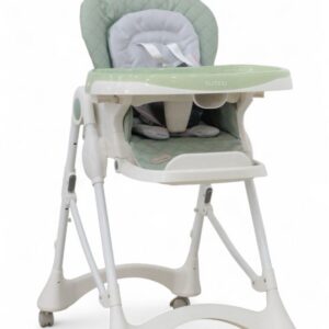 Chaise Haute Bébé Confortable et Sécurisée Vert – Plateau Amovible et Harnais (Copie)