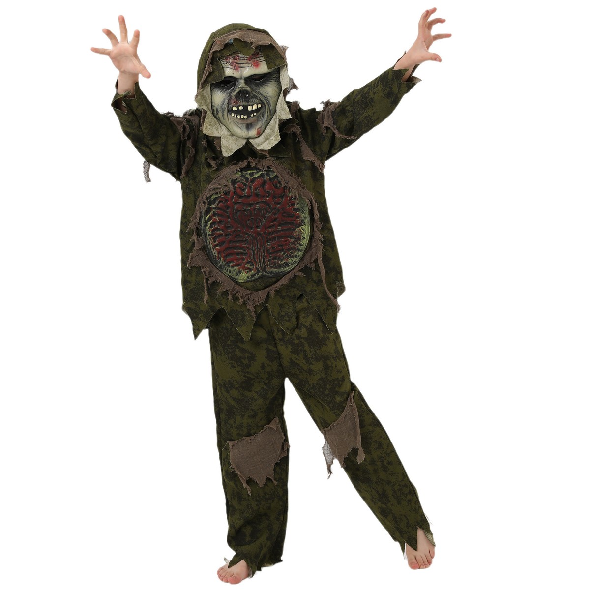 Costume Zombie Enfant Halloween Maroc – Déguisement Effrayant Fille & Garçon