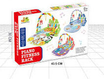 Tapis d’Éveil Bébé avec Piano Musical Jia Sheng – Fitness Rack avec Jouets Suspendus