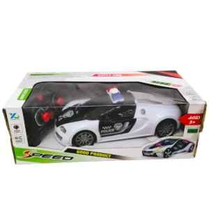 Voiture de Police Télécommandée RC Modèle Réduit avec Lumières LED