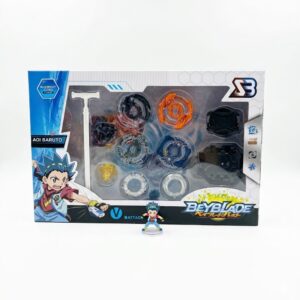 Coffret Beyblade Burst 4 Toupies de Combat avec Lanceurs Aoi Baruto