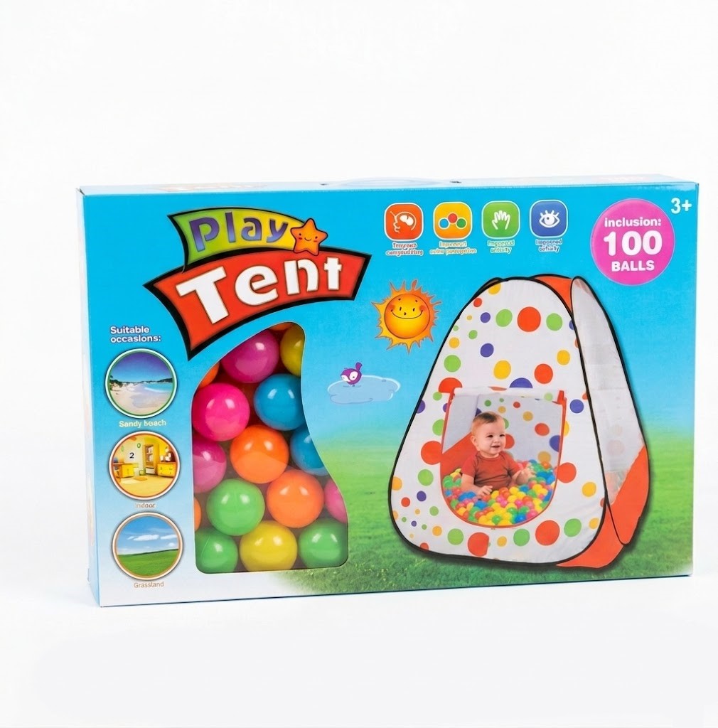 Tente de Jeu Enfant Pop-Up avec 100 Balles Colorées