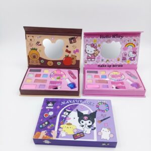 Kits de Maquillage Sanrio Enfant Kuromi et Hello Kitty avec Vernis et Accessoires