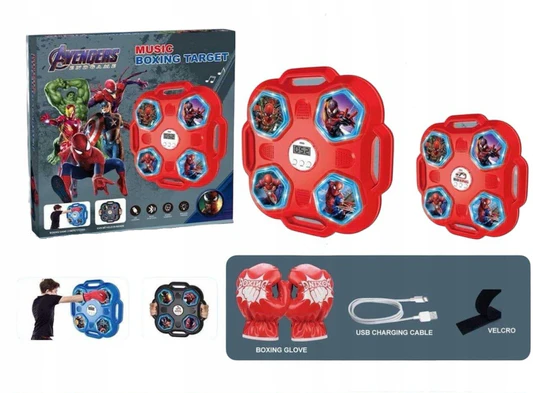 Avengers Music Boxing Target Jeu de Boxe Électronique Interactif avec Bluetooth et Score Digital