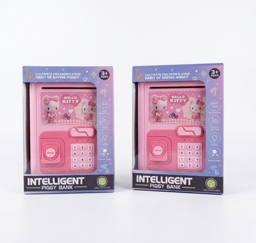 Tirelire Intelligente Hello Kitty Coffre-Fort Électronique avec Code PIN Sons et Lumières