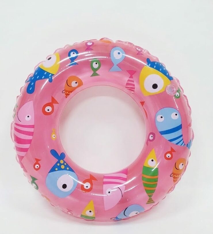 Bouee Gonflable Enfant 60 Cm Piscine Motifs Poissons Roses – Swim Ring Flottant Securise