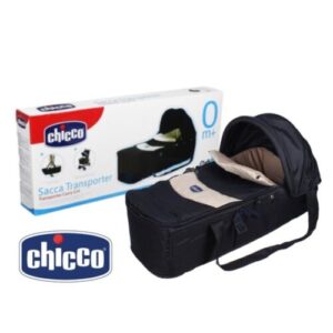 Nacelle Souple Chicco Transporter Bleu Naissance à 9 kg – Capote Amovible Poignées Transport