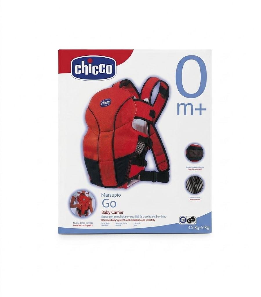 Porte-bébé Chicco Marsupio Go 3,5 à 9 kg – Face Parent et Face Extérieur Sangles Rembourrées