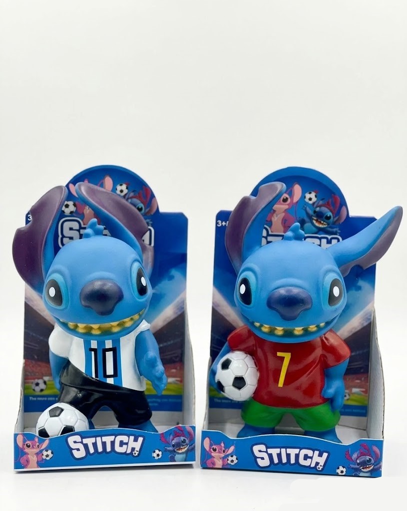 Figurines Stitch Football Argentine 10 Messi et Portugal 7 Cristiano Ronaldo – Figurines Articulées Supporter