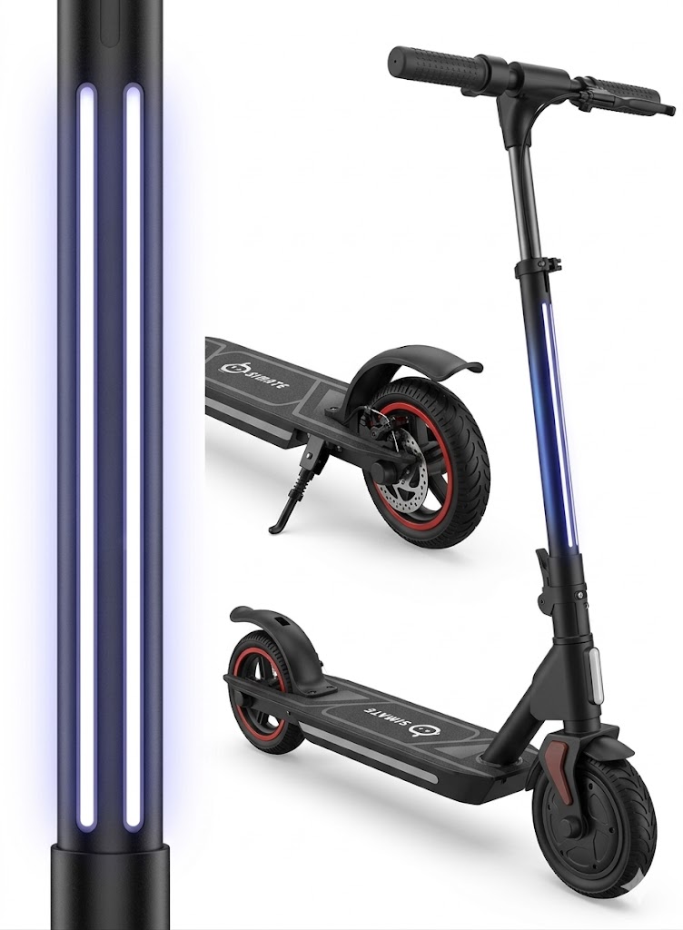 Trottinette Electrique Enfant Simate S2 Pro 130W Pliable – Vitesse 14 km/h Ecran LED