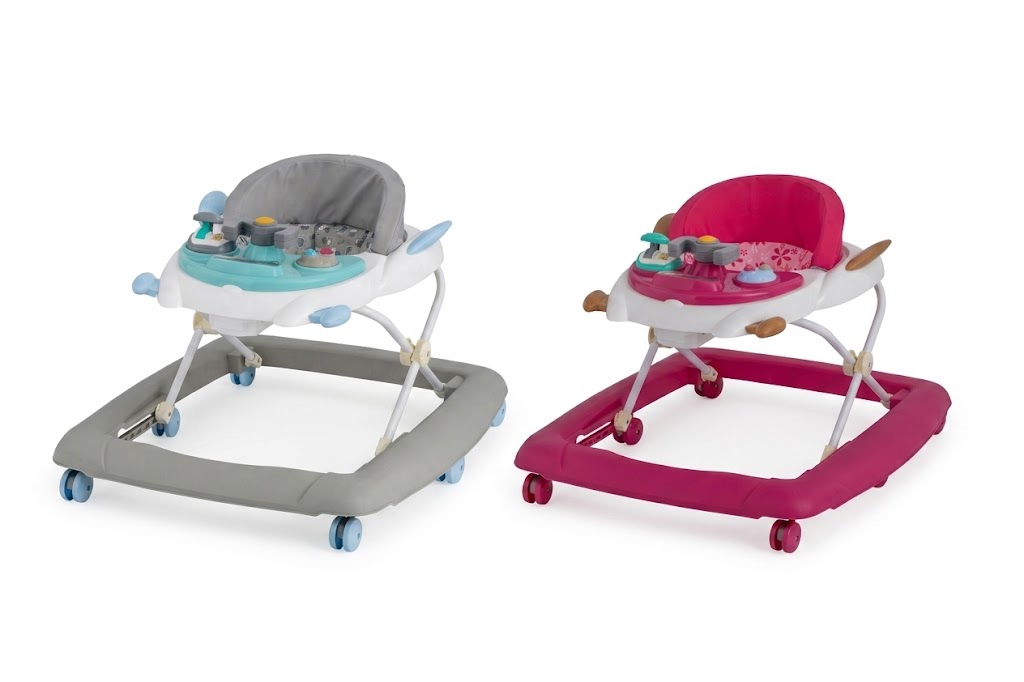 Trotteur Bébé BURBAY Youpala avec Tablette de Jeux Musique et Lumières Réglable en Hauteur