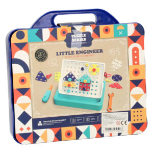 Jeu Construction STEM Enfant Little Engineer 2D 3D 144 Pieces – Jeu Assemblage Vis Educatif