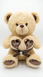 Ours en Peluche avec Cœurs “Love You” Cadeau Romantique Saint-Valentin