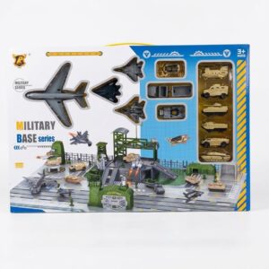 Coffret Military Base Series avec Véhicules et Carte de Jeu Enfant