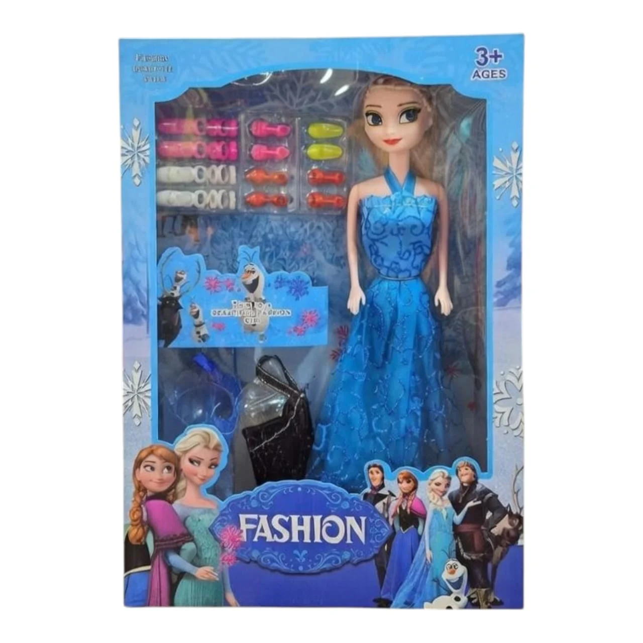 Coffrets Poupées Anna et Elsa La Reine des Neiges Fashion Accessoires Olaf Sven 3 Ans+