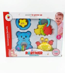 Set De Hochets Bebe Baby Partner Jouets Sensoriels Couleurs – Eveil Motricite Et Coordination