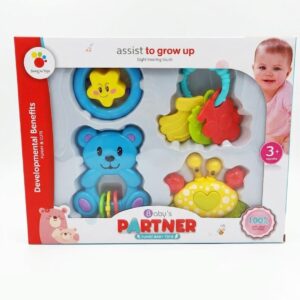 Set De Hochets Bebe Baby Partner Jouets Sensoriels Couleurs – Eveil Motricite Et Coordination