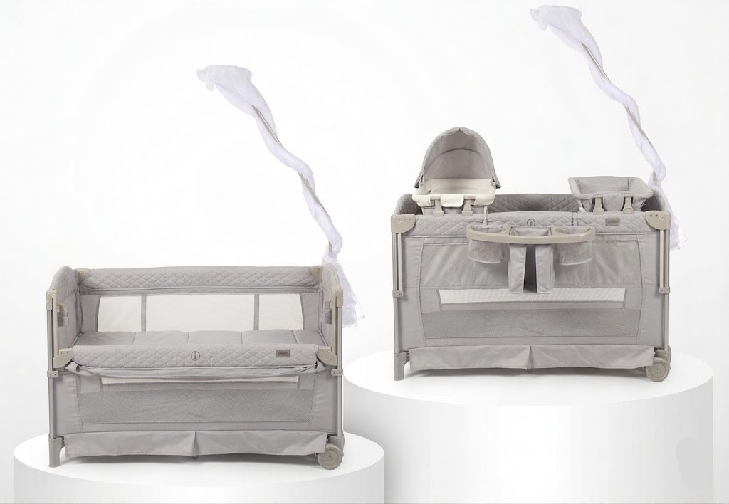 Lit Parc Bébé BK200 Burbay 2-en-1 Lit Cododo avec Plan à Langer et Moustiquaire