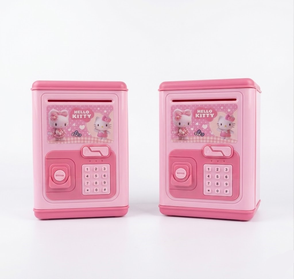 Tirelire Intelligente Hello Kitty Coffre-Fort Électronique avec Code PIN Sons et Lumières
