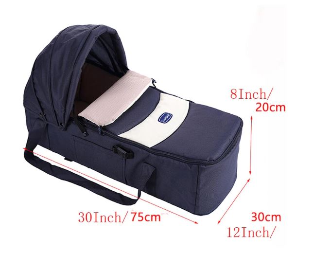 Nacelle Souple Chicco Transporter Bleu Naissance à 9 kg – Capote Amovible Poignées Transport
