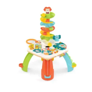 Table d’Activités Bébé Huanger HE0519 avec Toboggan à Balles et Engrenages