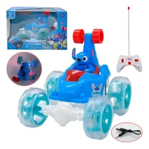 Voiture Cascadeuse Stitch Télécommandée 360° avec Lumières